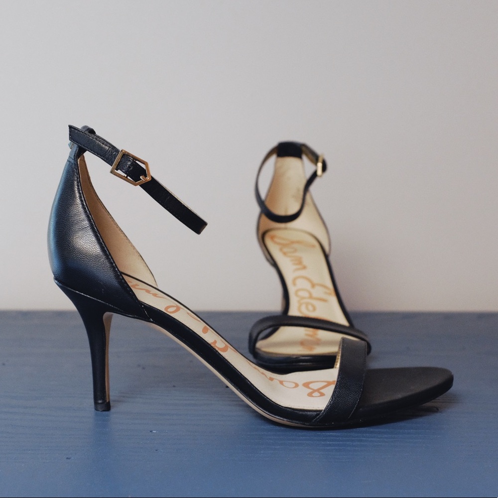 Sam Edelman Patti Strappy Sandal Heel Black